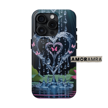 Elegant Water Heart Butterfly iPhone Case