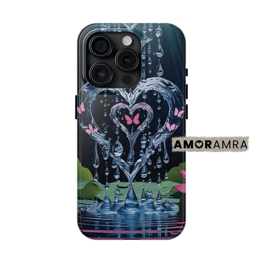 Elegant Water Heart Butterfly iPhone Case