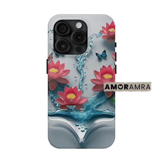Pink Lotus Flower Splash iPhone Case