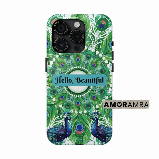 Hello, Beautiful Peacock iPhone Case