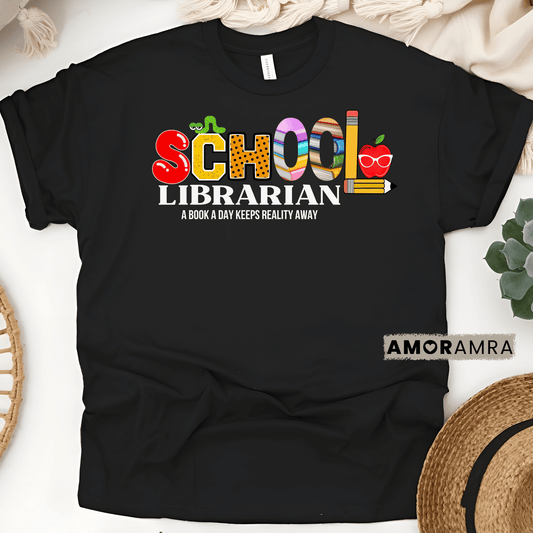 School Librarian | Book Lovers Shirt - Amor Amra