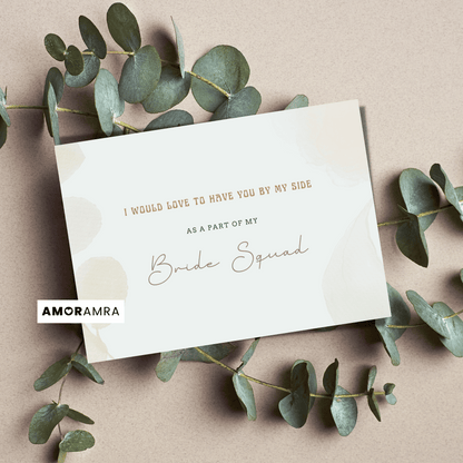 Printable Bridesmaid Proposal | Bride Squad Card - Amor Amra