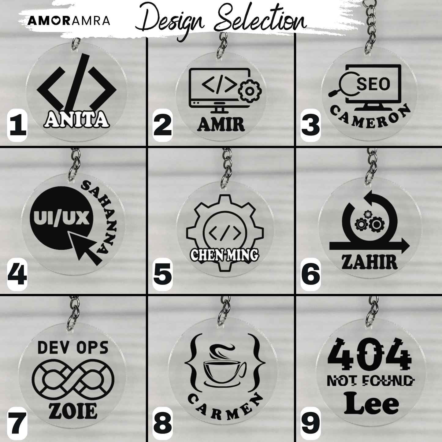 Personalized Web Developer Keychain | Coder Gift