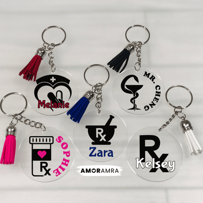 Personalized Pharmacist Keychain