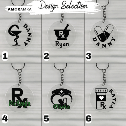 Personalized Pharmacist Keychain