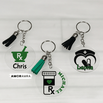 Personalized Pharmacist Keychain