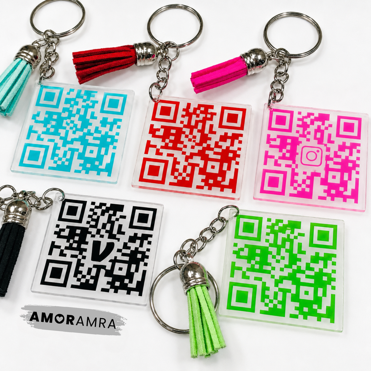 QR Code Keychain - Amor Amra