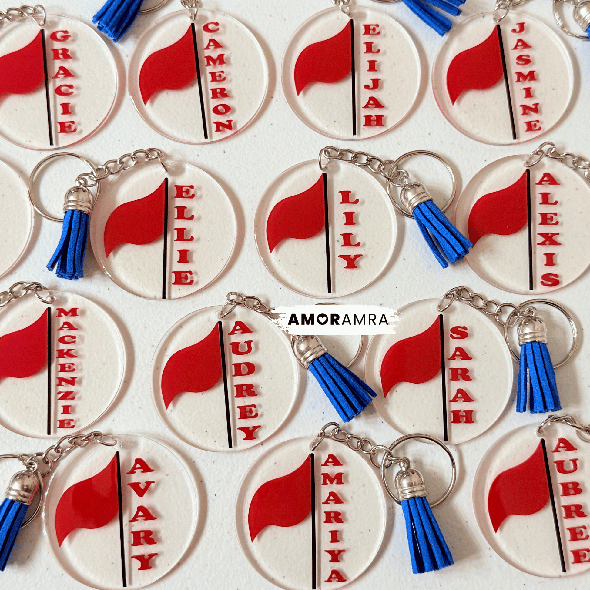 Personalized Color Guard Keychain | Winter Guard Gift - Amor Amra