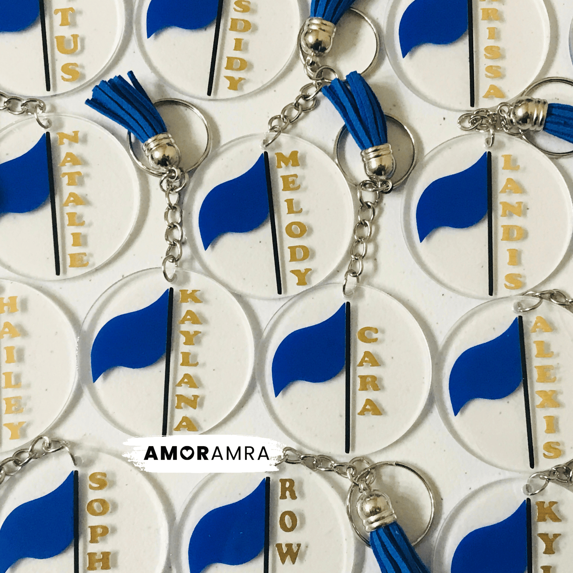 Personalized Color Guard Keychain | Winter Guard Gift - Amor Amra