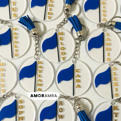 Personalized Color Guard Keychain | Winter Guard Gift - Amor Amra