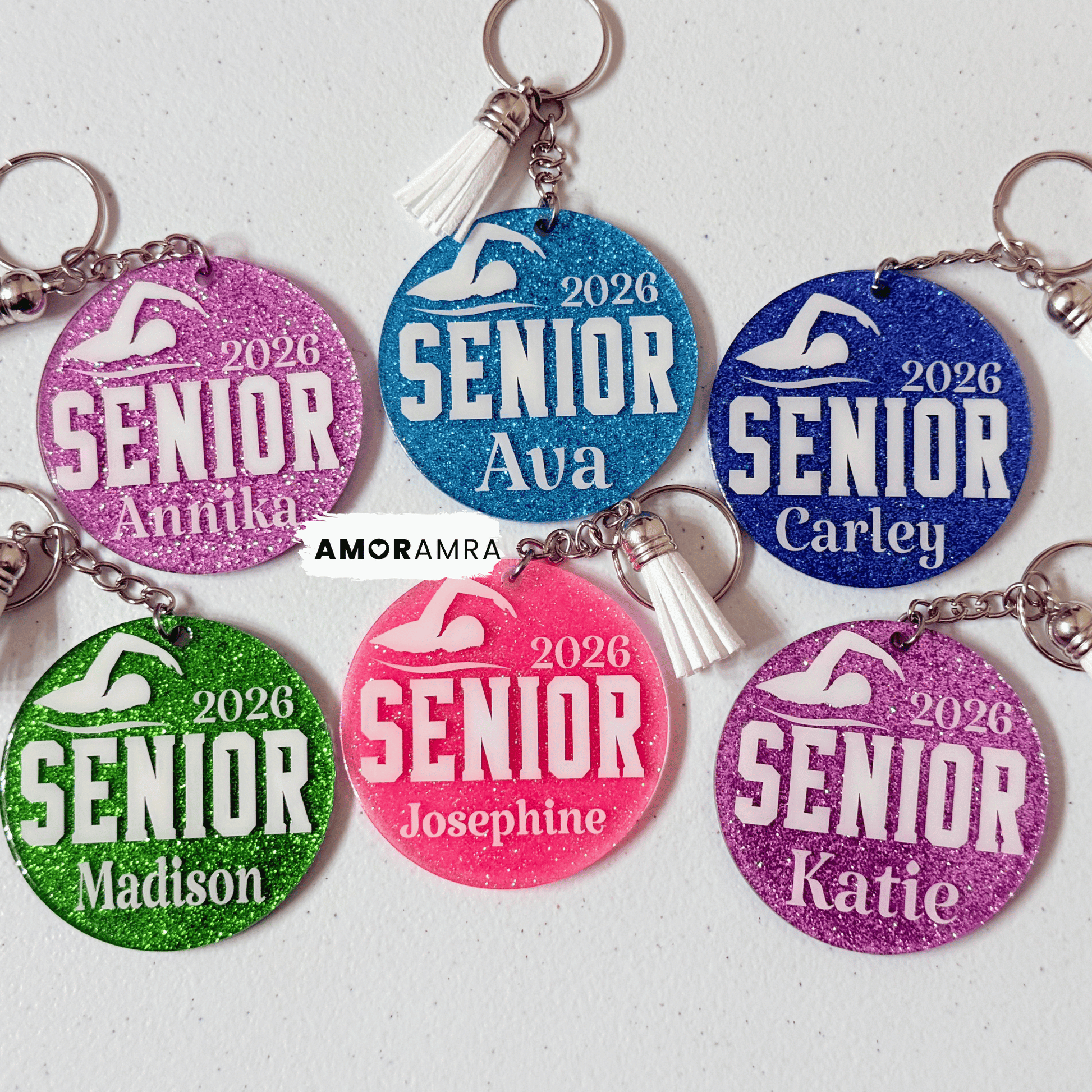 Personalized Swim Keychain | Artistic Swim Keychain - Amor Amra