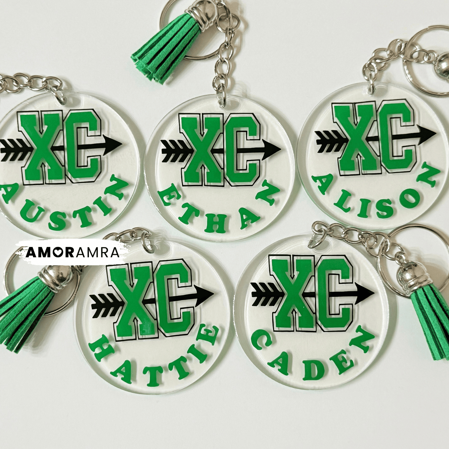 Personalized Track Keychain | XC Bag Tag - Amor Amra