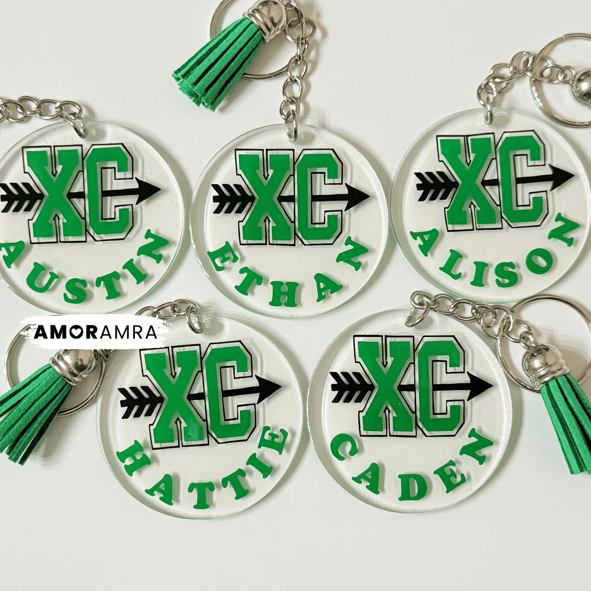 Personalized Track Keychain | XC Bag Tag - Amor Amra