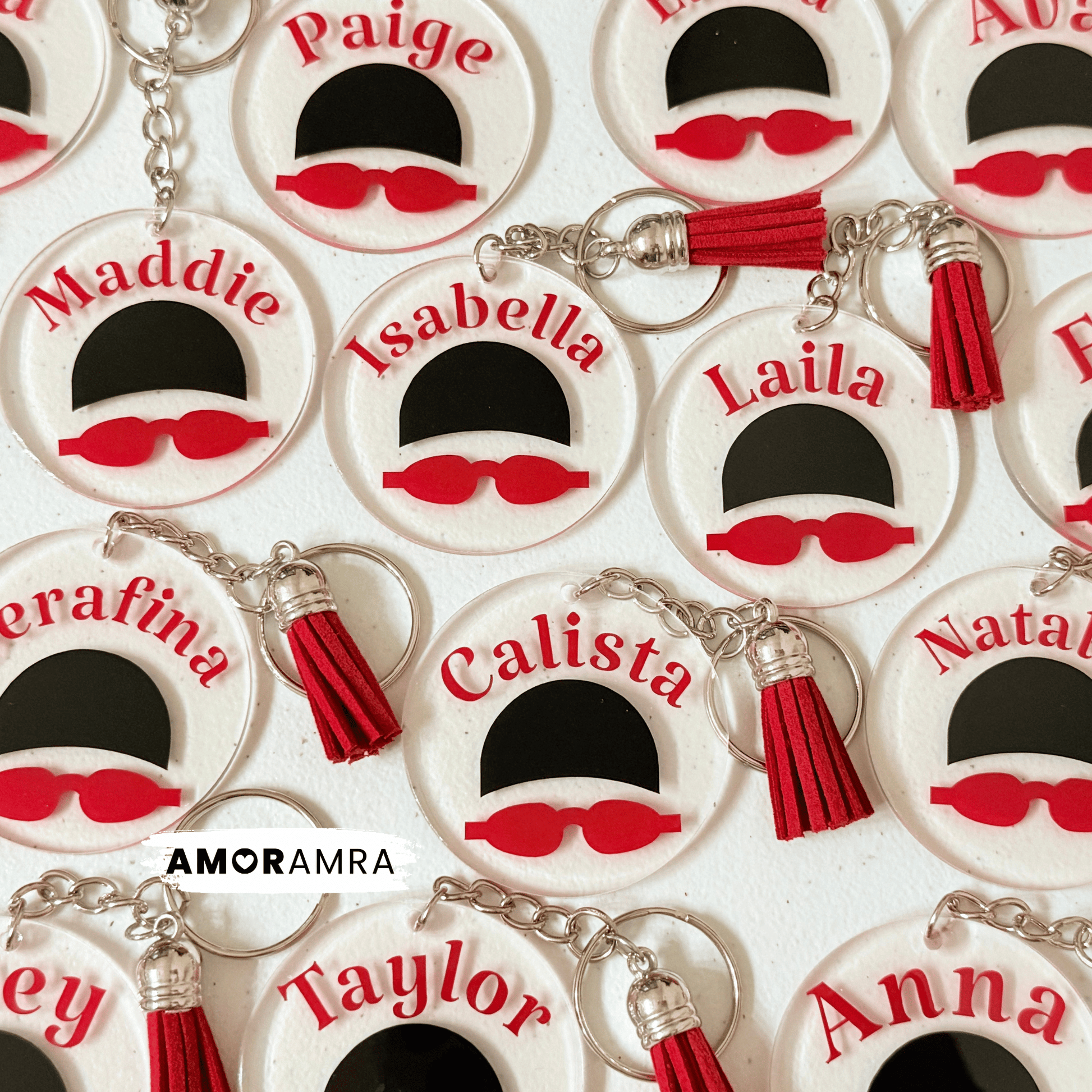 Personalized Swim Keychain | Artistic Swimmer Gift - Amor Amra
