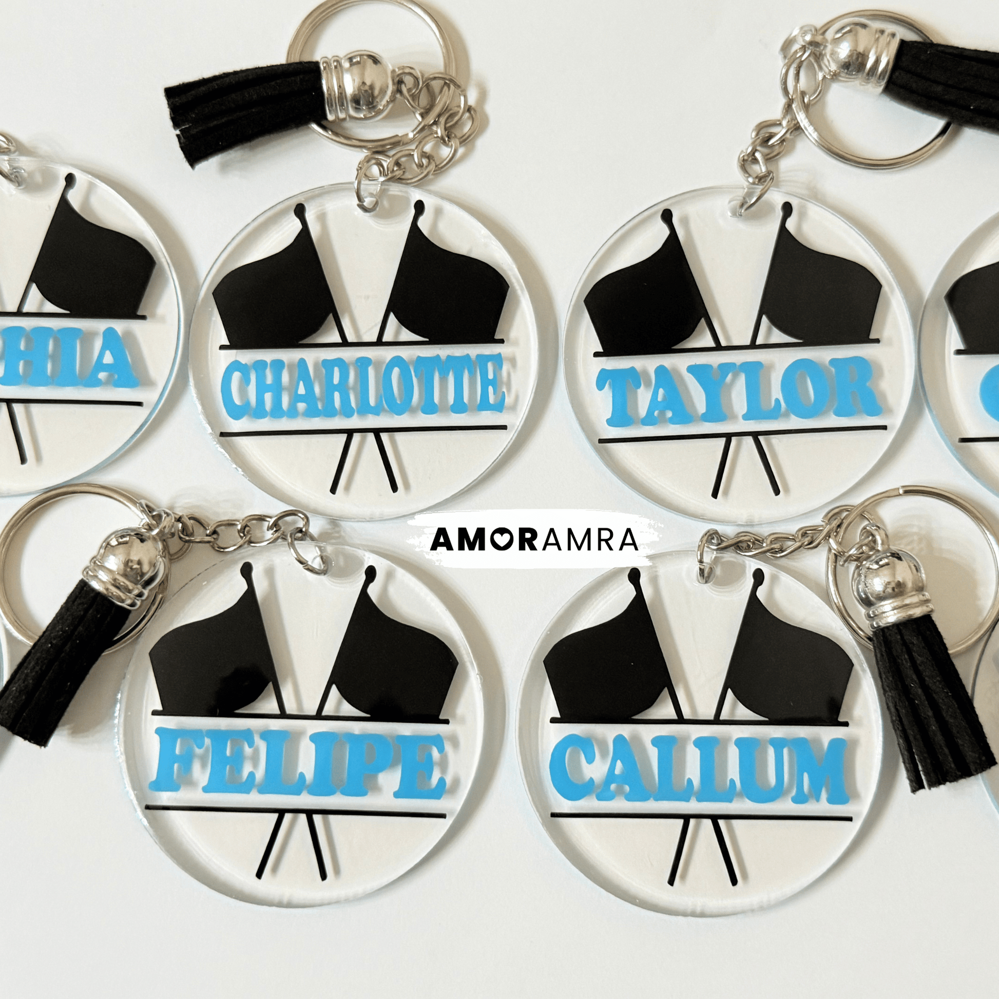 Personalized Color Guard Keychain | Winter Guard Gift - Amor Amra