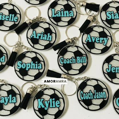 Personalized Soccer Keychain | Fútbol Bag Tag - Amor Amra
