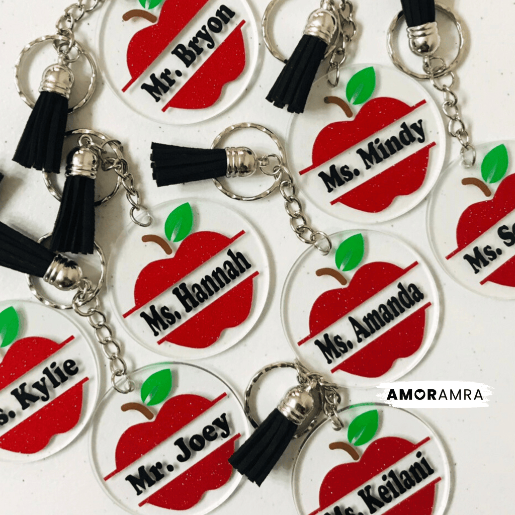 Personalized Teacher Acrylic Keychain | Teacher Appreciation Gift