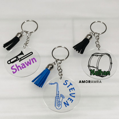 Personalized Marching Band Keychain