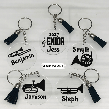 Personalized Marching Band Keychain
