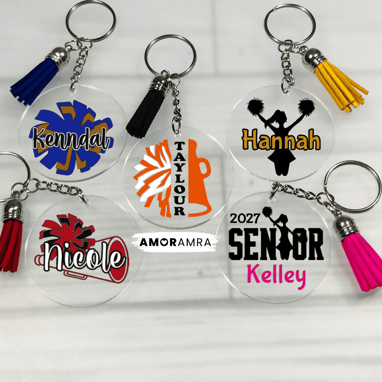 Personalized Cheerleader Keychain | Cheer Team Gift