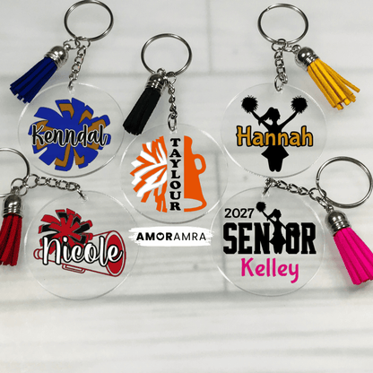 Personalized Cheerleader Keychain | Cheer Team Gift