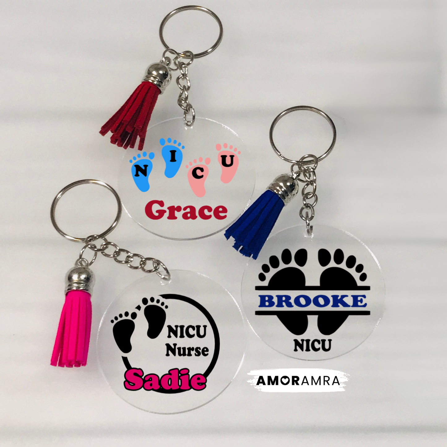 Personalized NICU Nurse Keychain | Neonatal ICU Nurse Gift