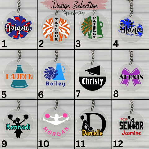 Personalized Cheerleader Keychain | Dance Team