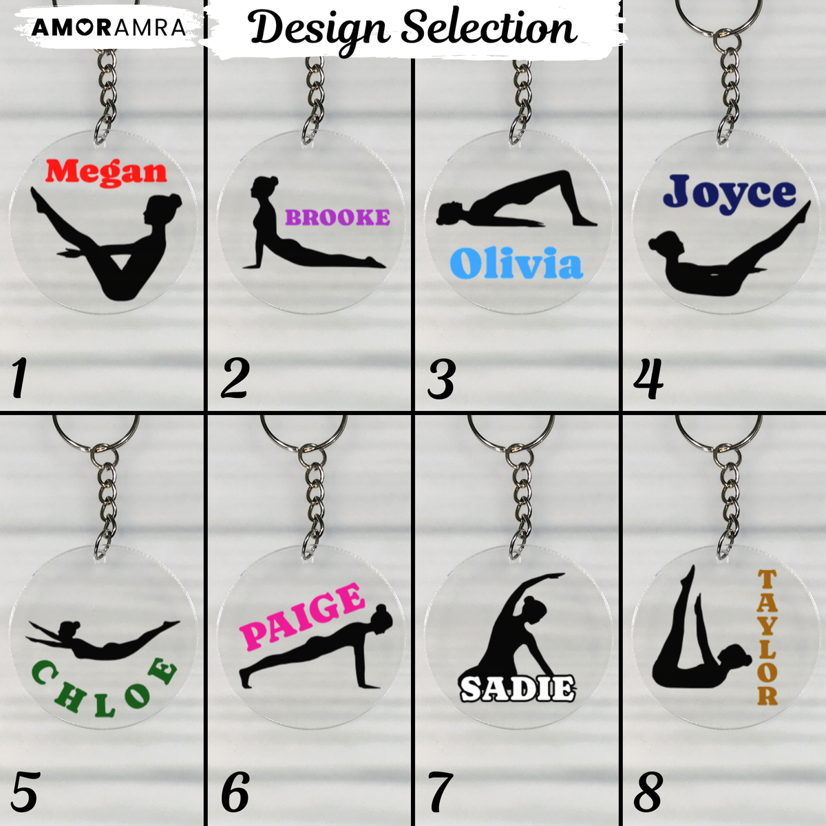 Personalized Pilates Keychain