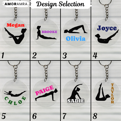 Personalized Pilates Keychain