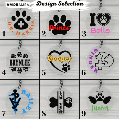 Personalized Veterinarian Keychain