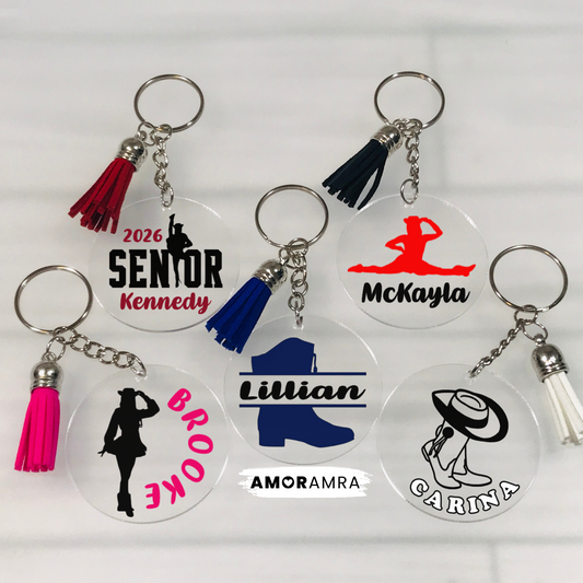 Personalized Drill Team Keychain