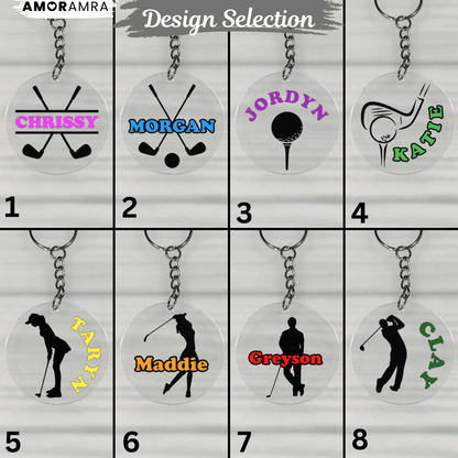 Personalized Golf Keychain - Amor Amra