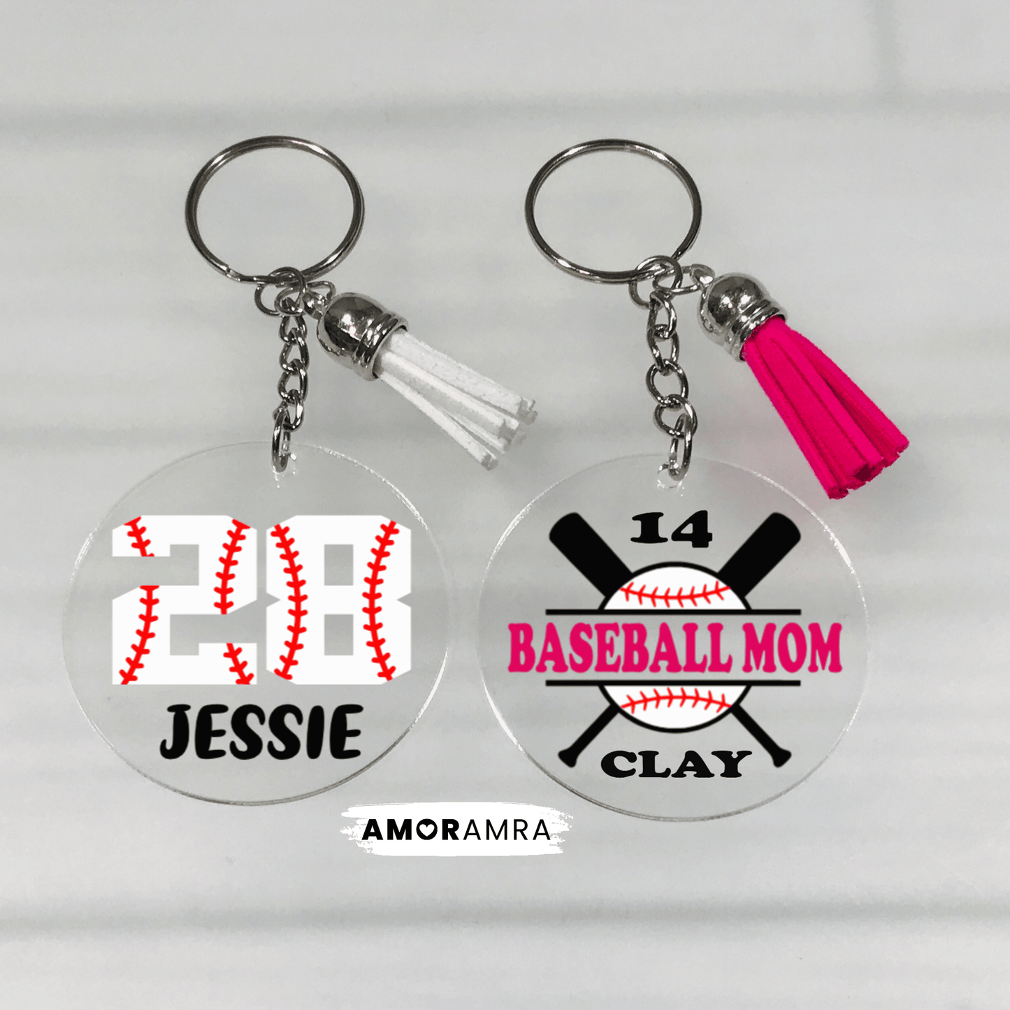 Personalized Baseball Keychain - Amor Amra