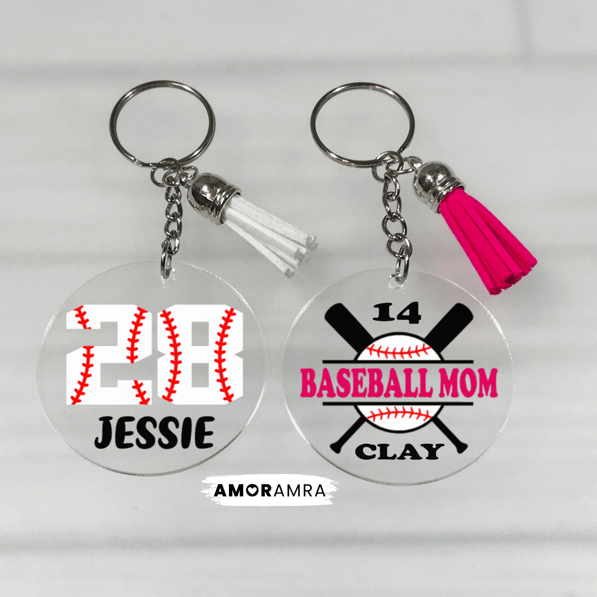 Personalized Baseball Keychain - Amor Amra