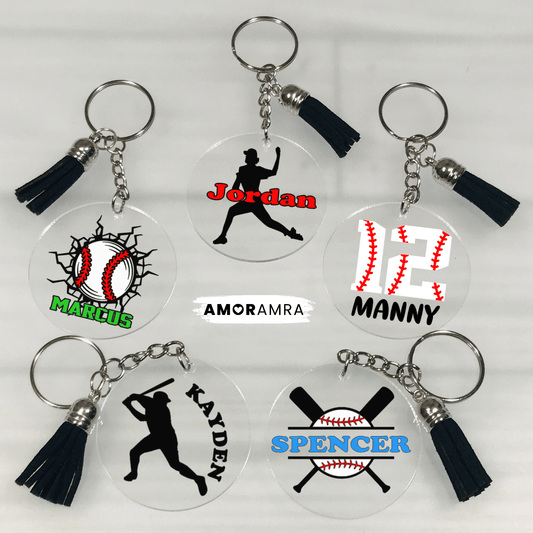 Personalized Baseball Keychain