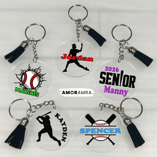 Personalized Baseball Keychain