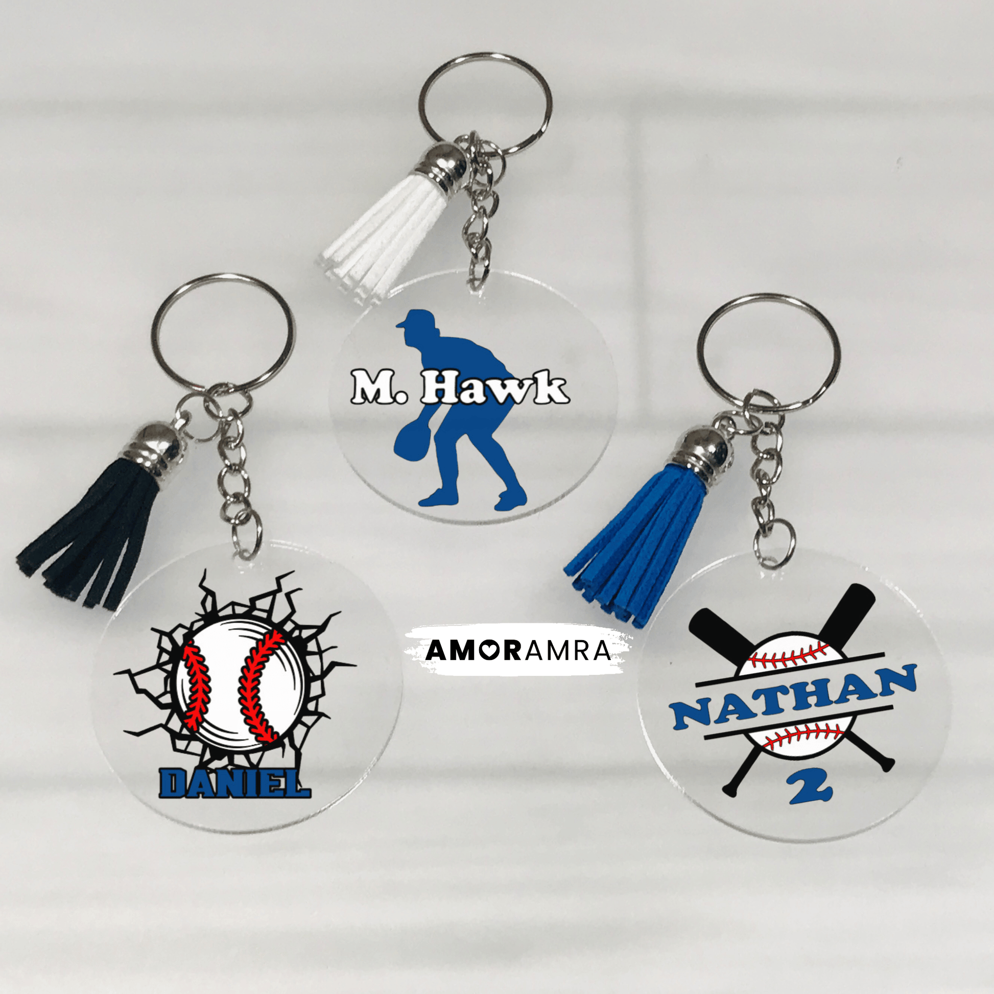 Personalized Baseball Keychain - Amor Amra