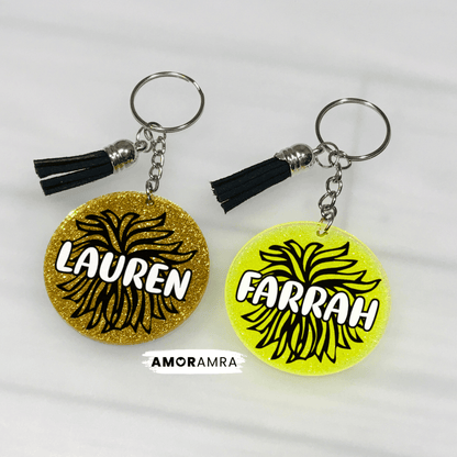 Glitter Cheerleader Keychain - Cheer Gift - Amor Amra