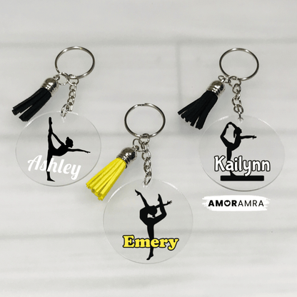 Personalized Gymnast Keychains | Gymnastics Gift