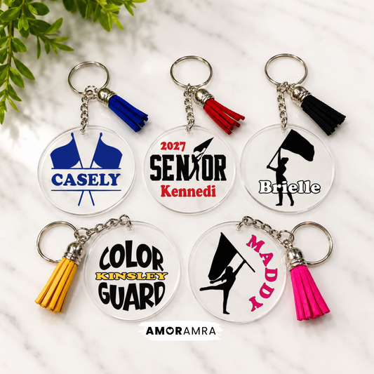 Personalized Color Guard Keychain | Winter Guard Gift