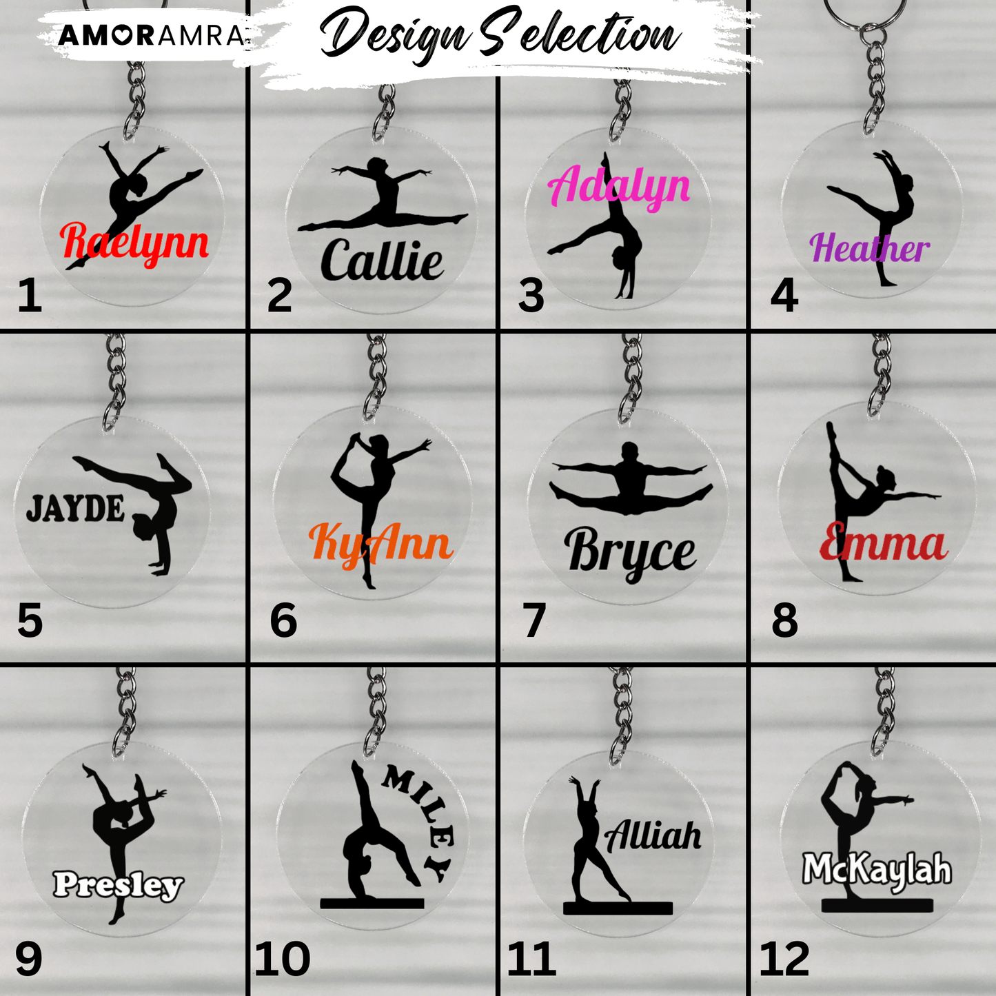 Personalized Gymnast Keychains | Gymnastics Gift