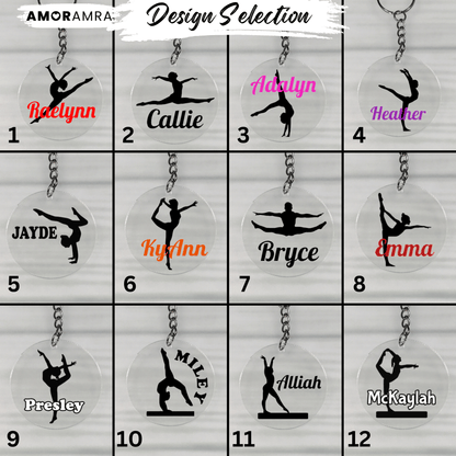 Personalized Gymnast Keychains | Gymnastics Gift