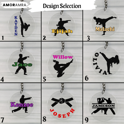 Personalized Martial Arts Keychain