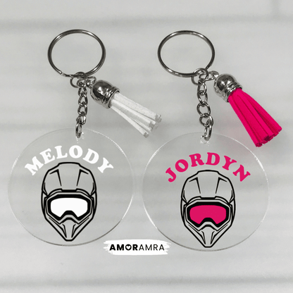 Personalized Motocross Keychain