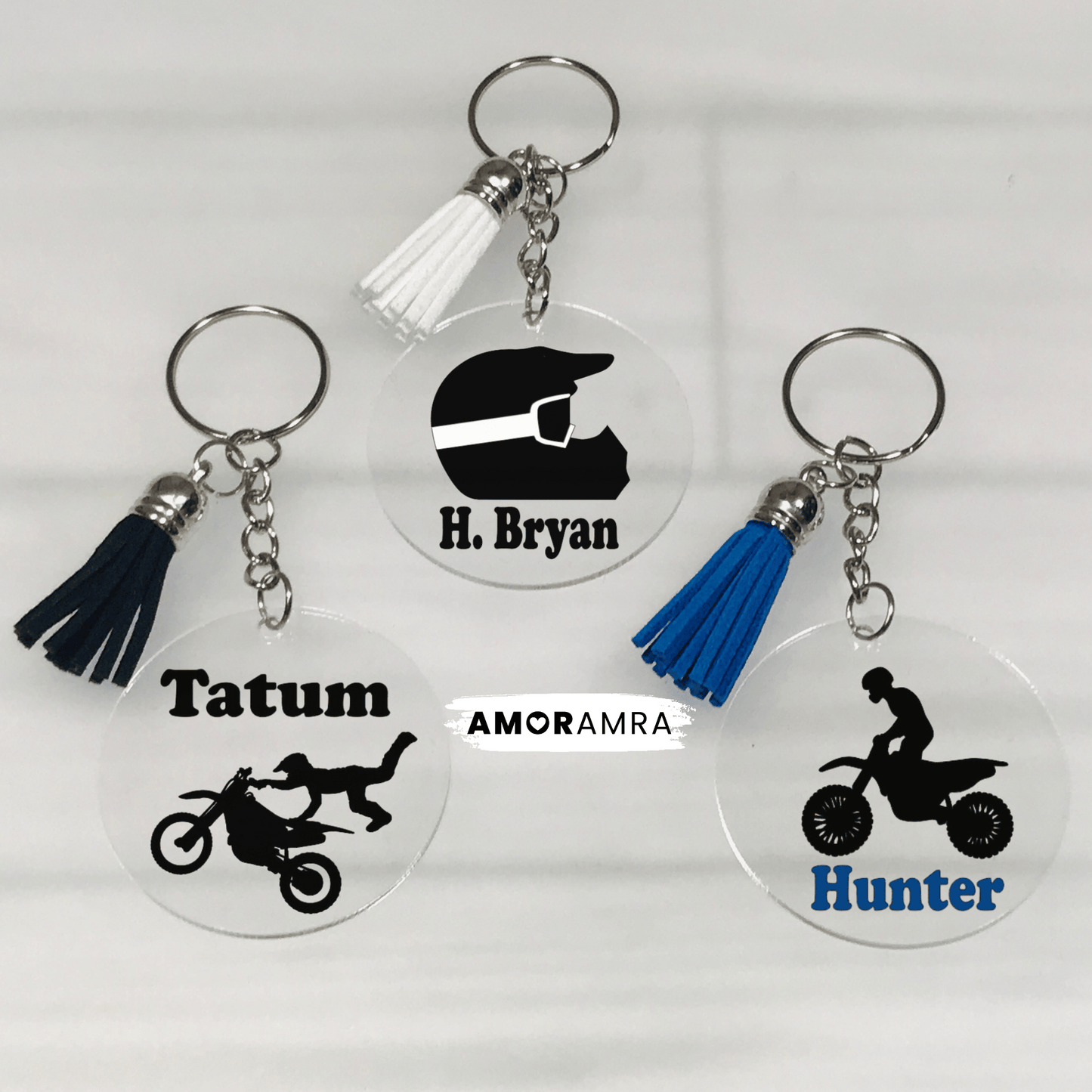 Personalized Motocross Keychain