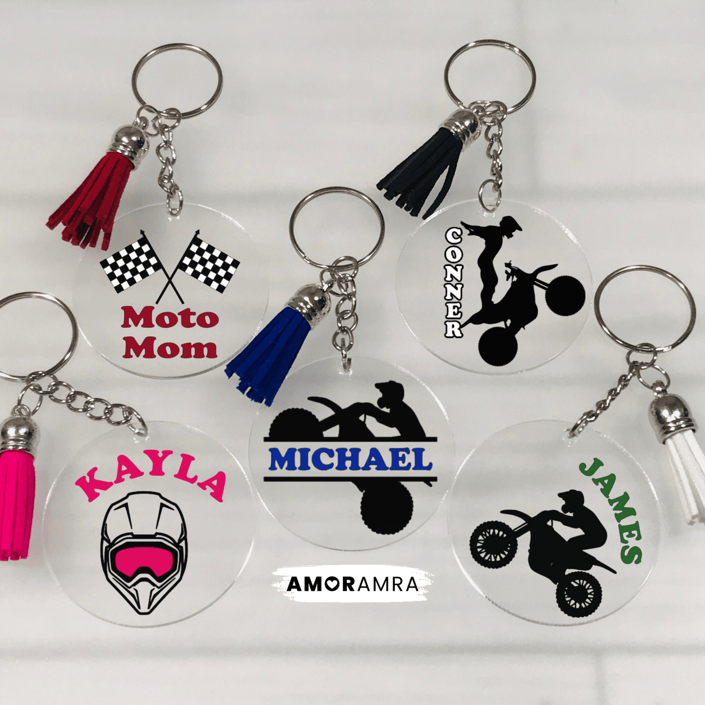 Personalized Motocross Keychain