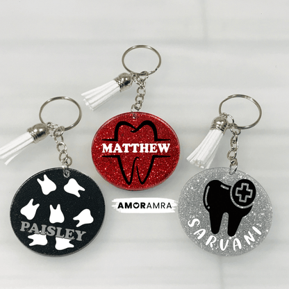 Glitter Dentist Keychain | Orthodontist Gift