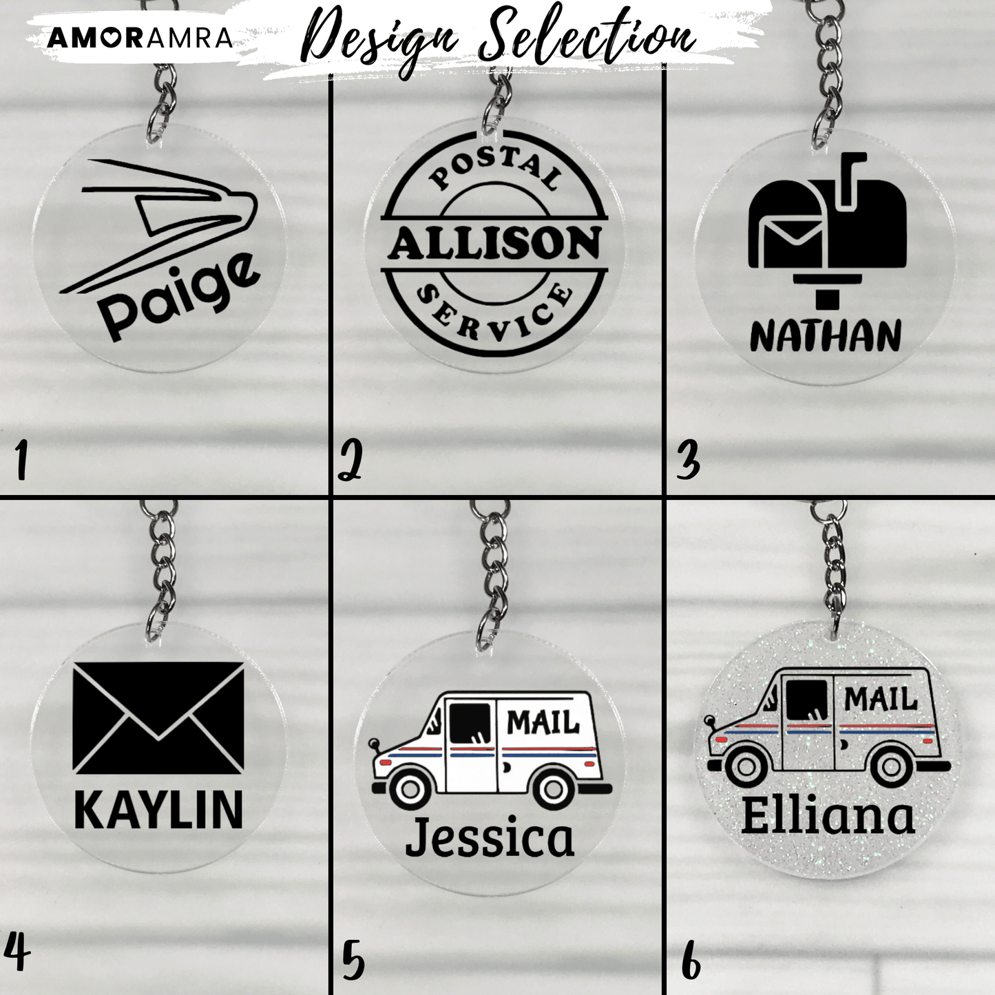 Personalized Postal Service Keychain