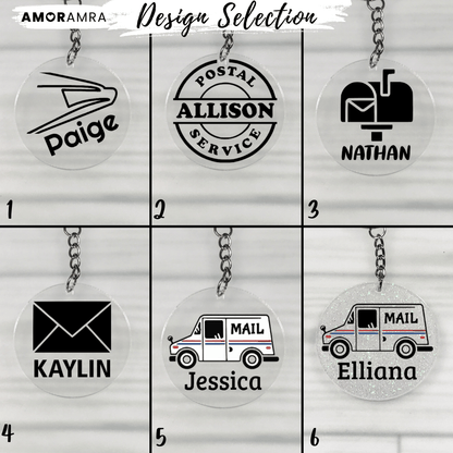 Personalized Postal Service Keychain