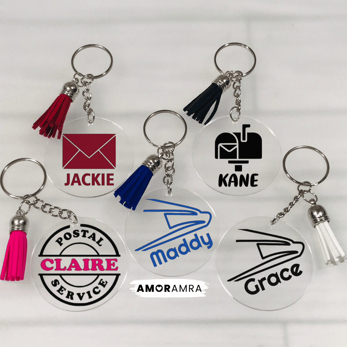 Personalized Postal Service Keychain